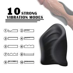 Rechargeable Vibrating Male Masturbator with 10 Vibration Modes, Oixgirl Handheld Sex Toy for Men Penis Training Tool for More Lasting Harder Stronger Erection