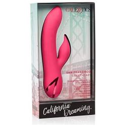 CalExotics California Dreaming San Francisco Sweetheart - Silicone Rabbit Vibrator – Waterproof G Spot Sex Toys for Couples – 10 Vibration Function Massager - Pink