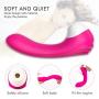 Clitoral Sucking Dildo Vibrator, Waterproof G-Spot Clit Massager for Female with 10 Suction & 9 Vibration, Rechargeable Nipple Stimulator Adult Sex Toys for Women and Couples (Pink)