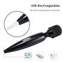 Personal Wand Massager with Powerful Magic Vibration Modes, Deep Tissue Massage for Muscles Neck Shoulder Back Leg Foot, Wireless Handheld Magic Massager Great Relax Gift for Women/Men