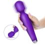 Small Wand Vibrator - Handheld G-Spot Vibrator Vibrating Stick Stimulator with 10 Magical Vibration Modes, Waterproof and Rechargeable, Anal Massager G-Spot Adult Sex Toy Couple Flirting