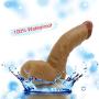 Lfcmf 6.5 Inch Body Relax Massager Wand Soft TPE Real Feel Massage Toy with Suction Cup (Color : Brown)
