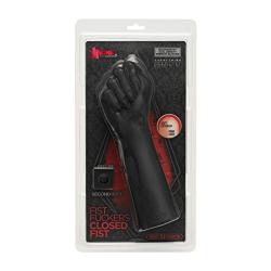 Kink by Doc Johnson - Everything Butt - Fist Fuckers - Closed Fist - 10" Long and 2.5" Wide - Vac-U-Lock Compatible Fist - SecondSkyn™ Silicone - Black