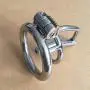 QJFZC-Chástí-ty Beít Cǒck Lock Stainless Steel Metal Men Hypoallergenic Ergonomic Design Chasteness Device Anti-Off T-Shirt Belt - 55 (Size : 50mm)