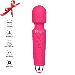 Powerful Strongest Quiet Waterproof magic Vibrating Wand Electric Massager Upgrade Cordless 8 Multi-Speed 20 Vibration Modes use for back waist foot Hand Pains&Sports Recovery Relieves fatigue Stress