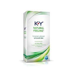 K-Y Natural Feeling Personal Lubricant With Aloe Vera- Safe To Use Lube With Latex Condoms, Devices, Silicone Sex Toys and Vibrators, Free Of Paraben, Glycerin, Hormones, and Fragrances, 1.69 oz.