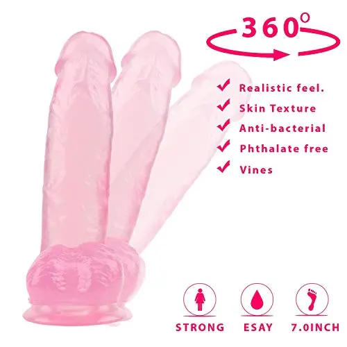 MXJYB 7inch Realistic Soft-Ďîldɔ Massager for Women Wife - Waterproof - Strong Suction Cup MXJYB (Color : Pink) MXJYB 7inch Realistic Soft-Ďîldɔ Massager for Women Wife - Waterproof - Strong Suction Cup MXJYB (Color : Pink)