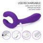 G-Spot Rabbit Silicone Dildo Vibrator Adult Toys for Women - Adorime Rechargeable Waterproof Clitoris Vagina Nipples Stimulator Massager Sex Things for Solo or Couples