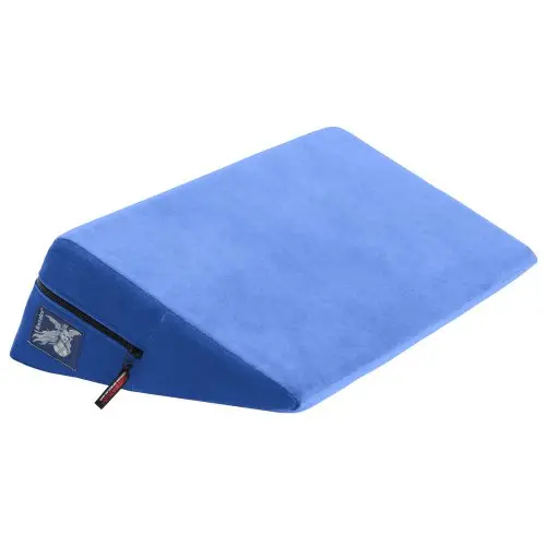 Liberator Wedge Intimate Sex Positioning Pillow, Blue Microfiber, 24 inch. Liberator Wedge Intimate Sex Positioning Pillow, Blue Microfiber, 24 inch.