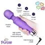 Wand Massager Vibration Wireless Waterproof Portable Rechargeable Massager, 8 Kinds of Powerful Frequency 20 Modes, Muscle Relaxation Body Treatment(Purple) Wand Massager Vibration Wireless Waterproof Portable Rechargeable Massager, 8 Kinds of Powerful Frequency 20 Modes, Muscle Relaxation Body Treatment(Purple)