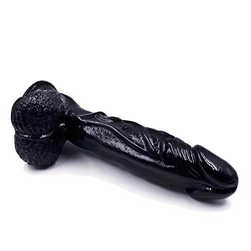 Heiyy 8.85 Inch Simulation Safe Big Materials Realistic Lifelike Massage G Anall Toys with Suction Cup DîD&lő Tools for Women Men (Color : Black)
