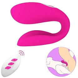 Couple Vibrator & G Spot Vibrator Remote Partner Vibrator Waterproof Rechargeable Dual Pleasure 12 Vibration Clitoris Nipple Vagina Orgasm Vibrator Sex Toy for Women Solo or Couples Fun (Pink1)