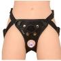 Perfect Size Dual Size Double Stráp ǒn Hárness Stráp ǒns Funny Toys for Lésbián Pants Stráp ǒn Strapless Black