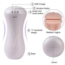 Luxury Premium Automatic Handsfree Ultra-Flexible Pocket Pû&ssÿ 10 Vibration Modes Oral-Cup Massager for Man