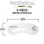 Aesthetica 5-Piece Brow Stencils - Easy to Use, Reusable Eyebrow Shaping & Defining Stencils - Instructions Included Aesthetica 5-Piece Brow Stencils - Easy to Use, Reusable Eyebrow Shaping & Defining Stencils - Instructions Included