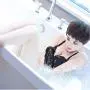 WLPLODS 7.87-inch Realistic Silicone DD&lő Body Relaxation Waterproof Massage no Hands Female Beginner WLPLODS (Color : Black)