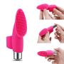 Powerful Bullet Vibrator with 3 Silicone Finger Sleeves, Adorime Rechargeable Clitoral Stimulation Vibrating Sex Toys for Women, Mini Clit Anal Stimulator Massager for Sex for Foreplay