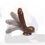 Wildfire Realistic Dildo Cyberskin Ultra-soft Lifelike Cock Penis with Suction Cup for Hands-free Play 8 Inch
