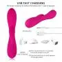 Portable Cordless Silicone Stick Massage Tool, Deep Muscle Tissue Muscle Fascia Release Pressure - Relieve Muscle Pain - The Best Assistant to Reduce Stress (Pink)