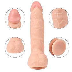 9.44 Inch Huge Dick Pénis Waterproof Silicone Massager with Strong Suction Cup - Keep Dry and Keep in A Secret Place - T2021E