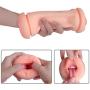 SHEQU Male Masturbation Cup - Virgin Pussy and Oral 2-in-1 Masturbator Silicone Adult Sex Toy for Oral Sex and Vaginal Sex (Miyas Pussy and Oral)