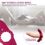 Full Silicone Vibrating Cock Ring 360° Stimulative Penis Ring Double Motor Vibrator for Men or Women Play 10 Speeds Waterproof Super Quiet Magnetic Rechargeable Couples Adult Sex Toy (Wine Red)