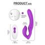 WEI EI Waterproof Dual Motor Silicone Vib Stimulator Remote Control 9 Speeds Msager USB Rechargeable for Women (Purple)