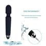 Compact Power Wand Wireless, Wand Massager with 20x Magic Multi-Speed Vibrations, Cordless, Waterproof, Personal Handheld Electric Massager for Neck Shoulder Back Body Massage (Black)