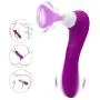 Adorime Clitoral Sucking Vibrator with G-Spot Dildo, Hand-held Clit Stimulator, Powerful Rechargeable Silicone Sex Toys for Women Nipple, Clitoris and Vagina - 10 Suction & Vibration Patterns