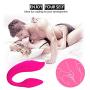 XSEXO Wireless Remote Control Rechargeable Mini Finger U Shape Sucking Massager with Strong Patterns Handsfree USB Waterproof Massager Wand