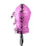 Raycity Full Face Blindfold Mask Head Hood Lockable & Dildo Penis Mouth Gag Costume Bondage Adult Sex Toys BDSM Fetish Hood Hot Pink