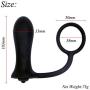 Anal Plug Delay Ring 10 Speed Sex Toys Prostate Massager Vibrating Cock Ring Anal Sex Toys for Men Delay Ejaculation Anal Butt Plug