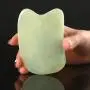 Jade Gua Sha Scraping Massage Tool, Premium Nepherite Jade Stone, Hand Made Great Guasha Tool for ASTYM, Graston, Myofascial Release | Helps Reduce Muscle Soreness, Pain Relief | Smooth Thin Edge