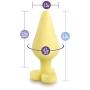 Play with Me - Naughty Candy Heart - Be Mine - Smooth Satin Finish Heart Shaped Bottom Anal Butt Plug - Platinum Silicone - Sex Toy for Men and Women (Yellow)