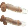SHEQU Reusable Penis Sleeve Extender Clear Silicone Extension Sex Toy Cock Enlarger Condom Sheath Delay Ejaculation Toys for Men (3pcs Small, Medium and Large Included)