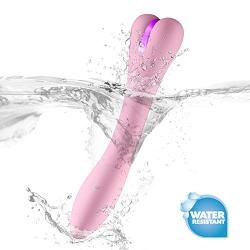 Waterproof Vibrator Dildo for Women with 10 Vibration Modes for Effortless Insertion, ALOFA Silicone G Spot Vibrator Clitorial Vibrator for Exciting Stimulation- Ideal Sex Toy for Starters (Pink)