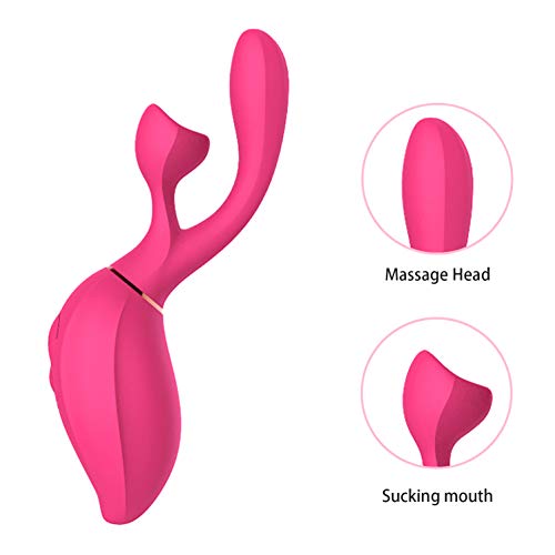 Movitip Clitoris Sucking Vibrator Vagina Stimulator Massager Love Doll Torso with with 7 Intensities Modes,Waterproof Rechargeable Quiet Clitoris Nipples Suction Stimulator Adult Sex Toys for Couples