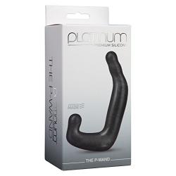 Doc Johnson Platinum Premium Silicone - The P-Wand - Prostate and Perenium Massaging - Anal Toy - Charcoal