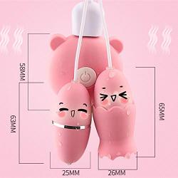 Dual Motor 7 Speed Quiet Waterproof USB Recharging Double Head Youth Fashion Edition Multi-Function Massage Suction Pink