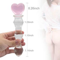 FST Glass Pleasure Wand Heart Shape Crystal Analdildo Butt Plug Masturbator Anal Sex Toys for Women Men Couple