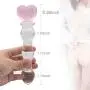 FST Glass Pleasure Wand Heart Shape Crystal Analdildo Butt Plug Masturbator Anal Sex Toys for Women Men Couple