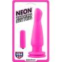 Pipedream Products Neon Vibrating Butt Plug Dildo, Pink, 1 Pound