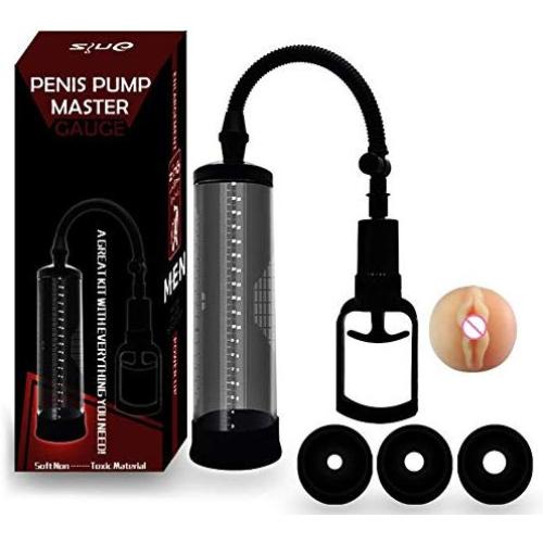 Women Relaxing Male Penis Pump, Enlarger Enlargement Bigger Sleeve Growth Enhancer Extender for Men Penisgrowth Pump Penisextender Length Device for Men