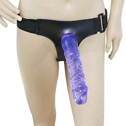 WXY 7.87" Black Male Men Hollow Strap-Lifelike Silicone Massager