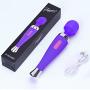 Portable Cordless Wand Massager, Waterproof and Rechargeable Multi-Function Massager,8 Kinds of Powerful Frequency 20 Modes, Muscle Relaxation Body Treatment（Purple）