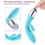 Useful Strongest Computer Compact Silent Force-Vibrator USB Cable 10 Speeds Modes Rechargeable Waterproof Design for Patio,Bedroom, Garden, Gate, Yard, Parties, Wedding Gift (Blue)