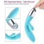 Useful Strongest Computer Compact Silent Force-Vibrator USB Cable 10 Speeds Modes Rechargeable Waterproof Design for Patio,Bedroom, Garden, Gate, Yard, Parties, Wedding Gift (Blue)