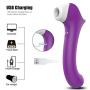 Personal G Spot Vibrator Clitoral Sucking Vibrator, PALOQUETH Waterproof Adult Oral Sex Toys Dildo Vibrator for Women Couples Clit Nipple Stimulation with 5 Powerful Suctions 8 Vibration Modes