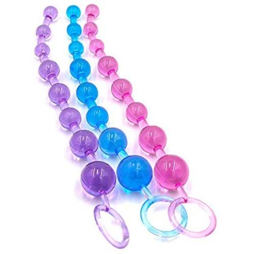 AKDSteel Jelly Anal Beads Orgasm Vagina Plug Play Pull Ring Ball Anal Stimulator Butt Beads for Health Toy