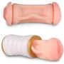 SHEQU Male Masturbation Cup - Virgin Pussy and Oral 2-in-1 Masturbator Silicone Adult Sex Toy for Oral Sex and Vaginal Sex (Miyas Pussy and Oral)